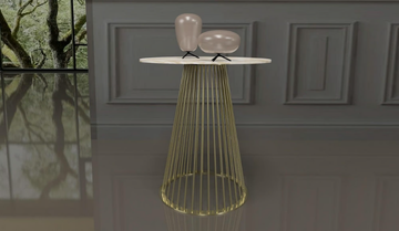 INTRIGO - Round coffee table with metal base by F.lli Orsenigo - view 3
